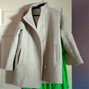 Jcrew City Coat Sz 8 light heather gray